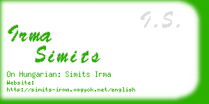 irma simits business card